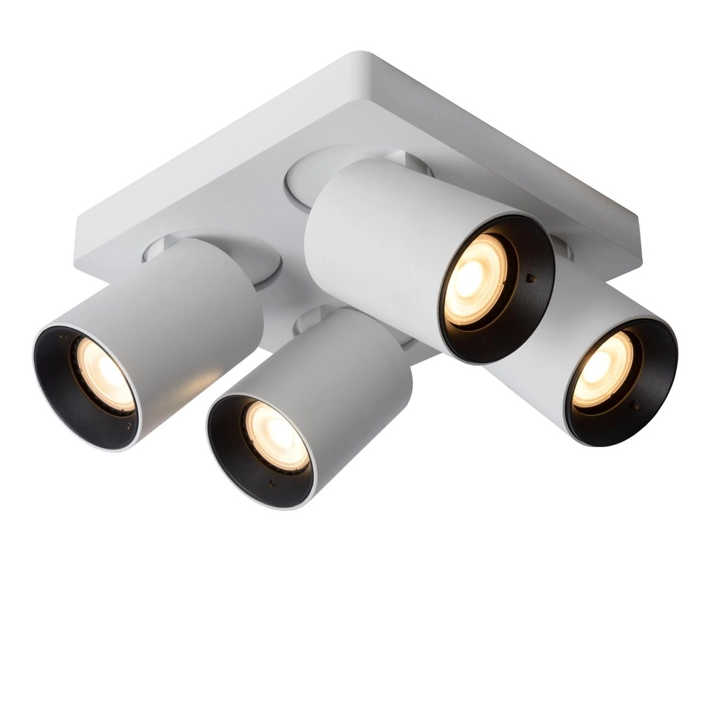 Projecteur de plafond Nigel Blanc à 4 lumières Lucide 5411212092601