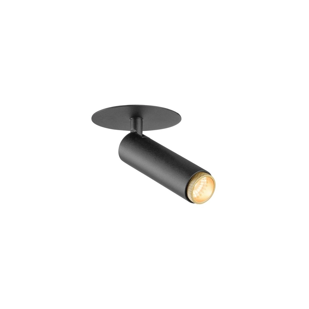 Spot encastré Grip! S noir avec or 2700K SLV 4024163304825