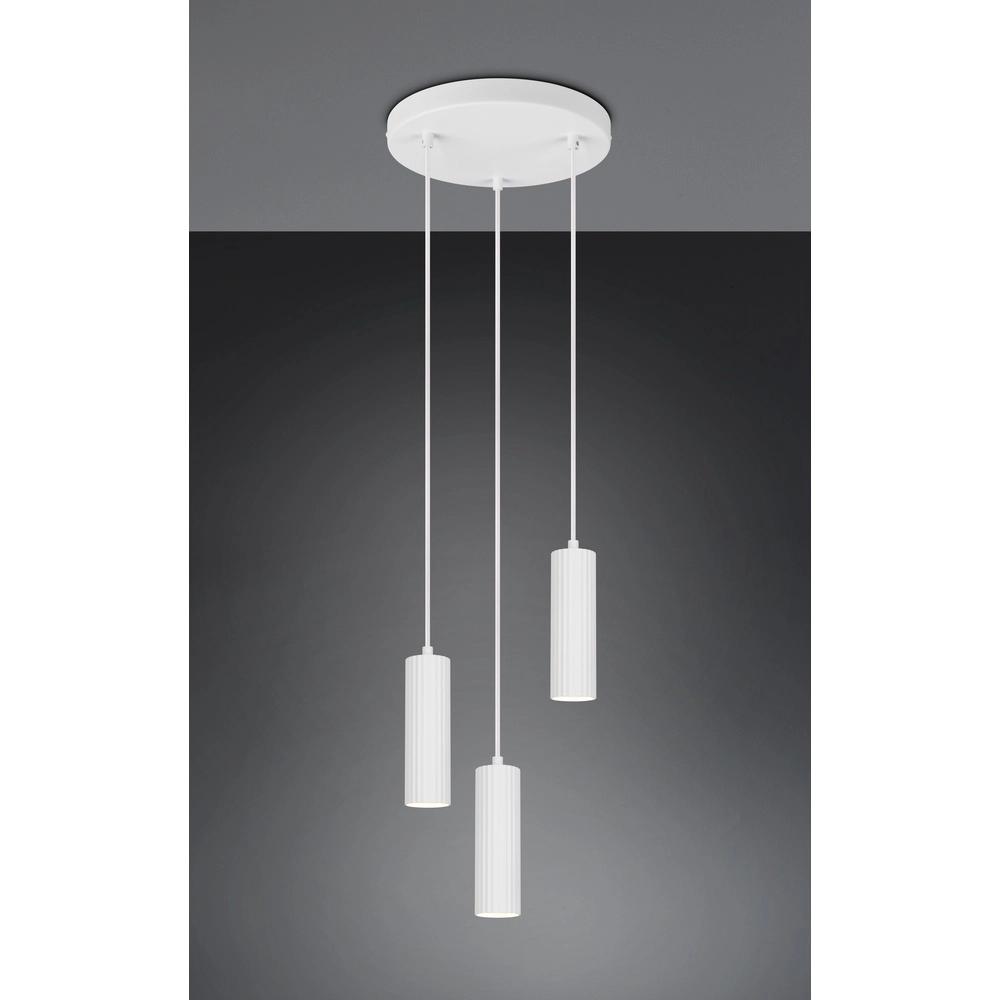 Suspension 3 lumières Soka blanc Trio 4017807658576
