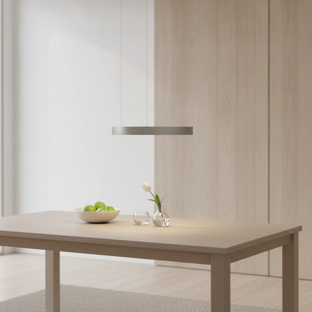 Suspension ronde Perrine gris argenté Ø 40cm