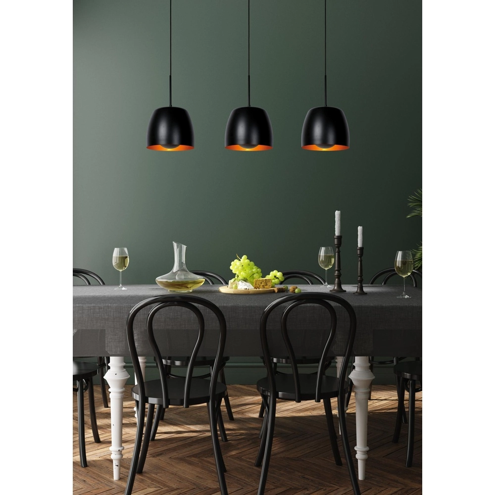 Lampe pendante à 3 lampes Nolan Noir Lucide 5411212302892