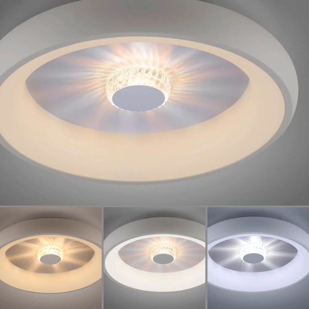 Plafonnier rond Vertigo blanc Ø 46,5cm Just Light 4043689994709