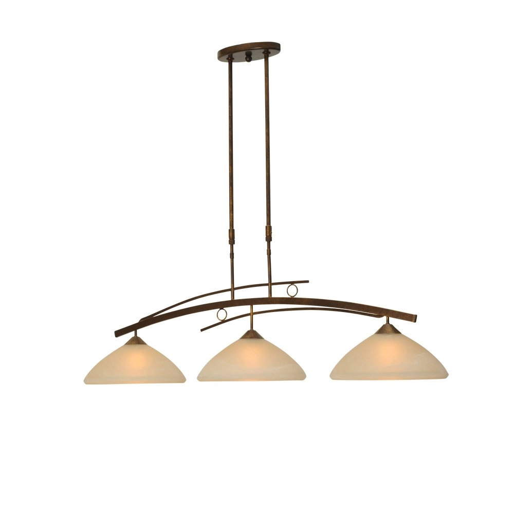 Lampe suspendue salle à manger Bolzano Brun bronze à 3 lumières Masterlight 8718121008356
