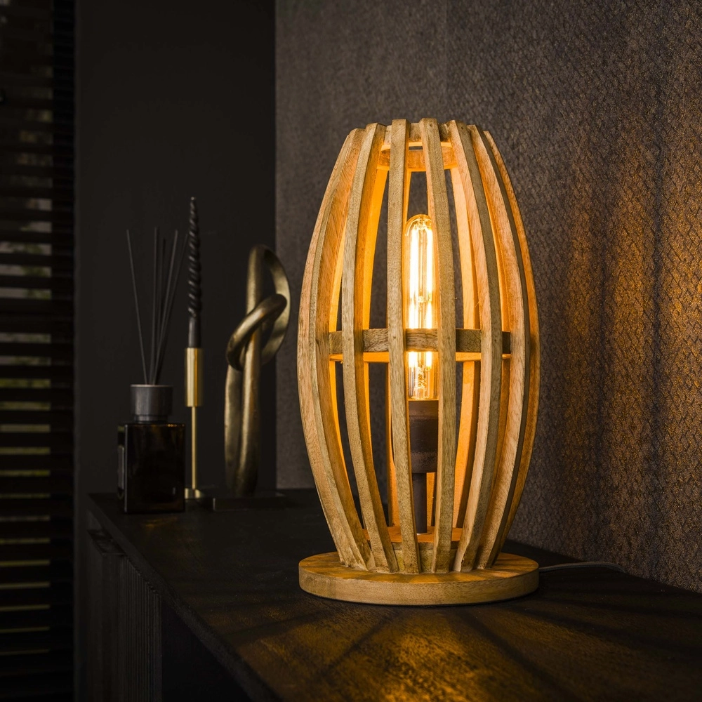Lampe de table en bois Orbit 38cm - 1x E27