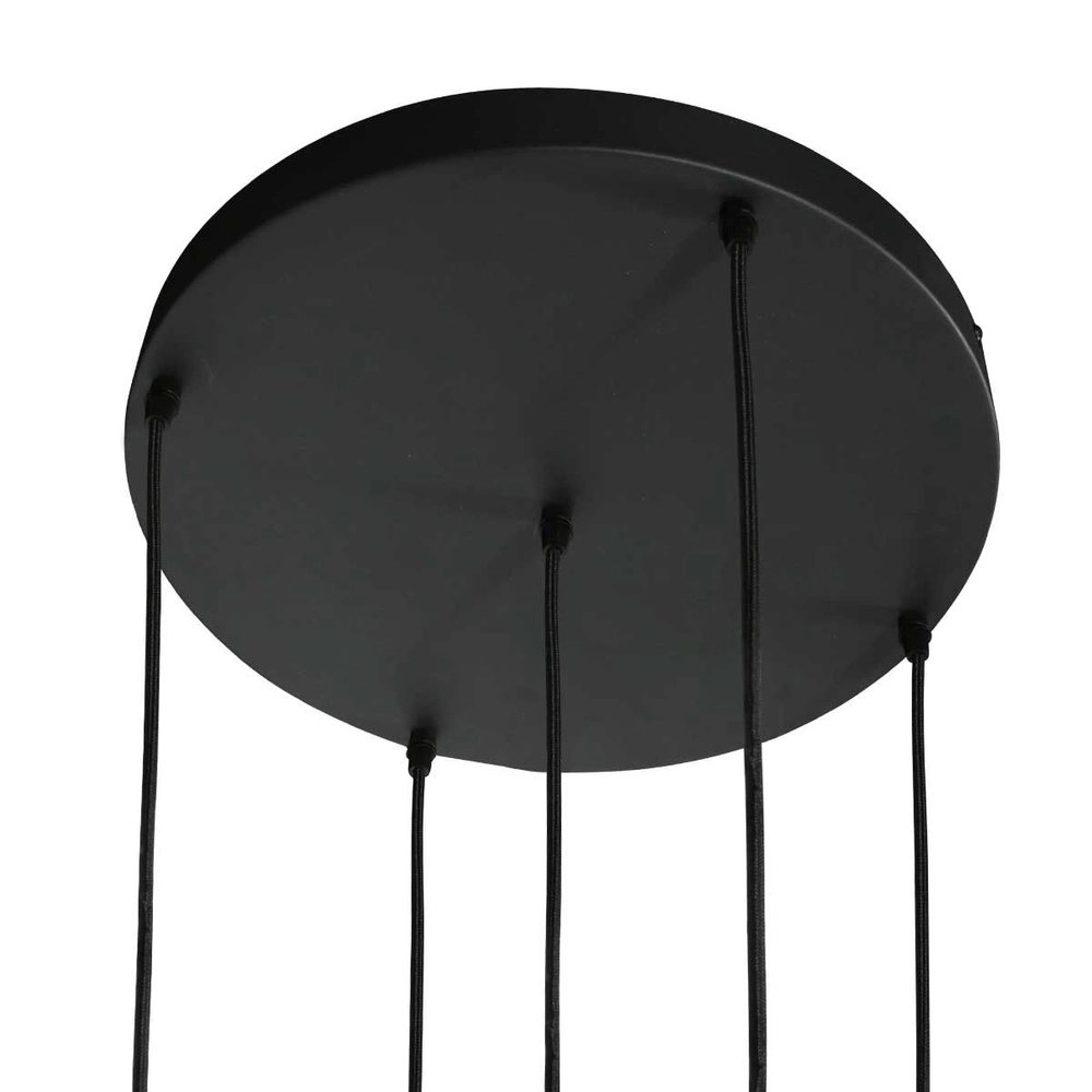 Suspension Glimsy 5 lumières noir rond Steinhauer 8712746177961