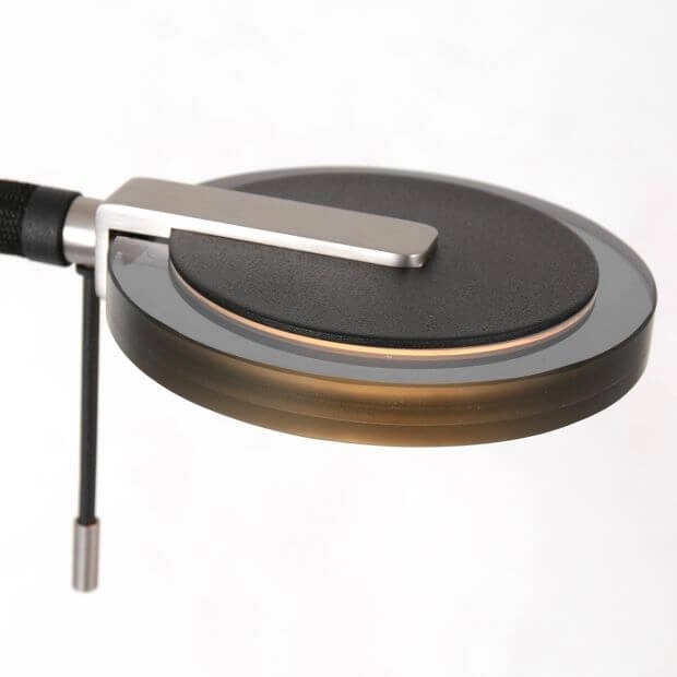 Lampe de lecture LED 2 lumières Turound 40w - 2200-4000K - 187cm verre fumé noir Steinhauer 8712746134827