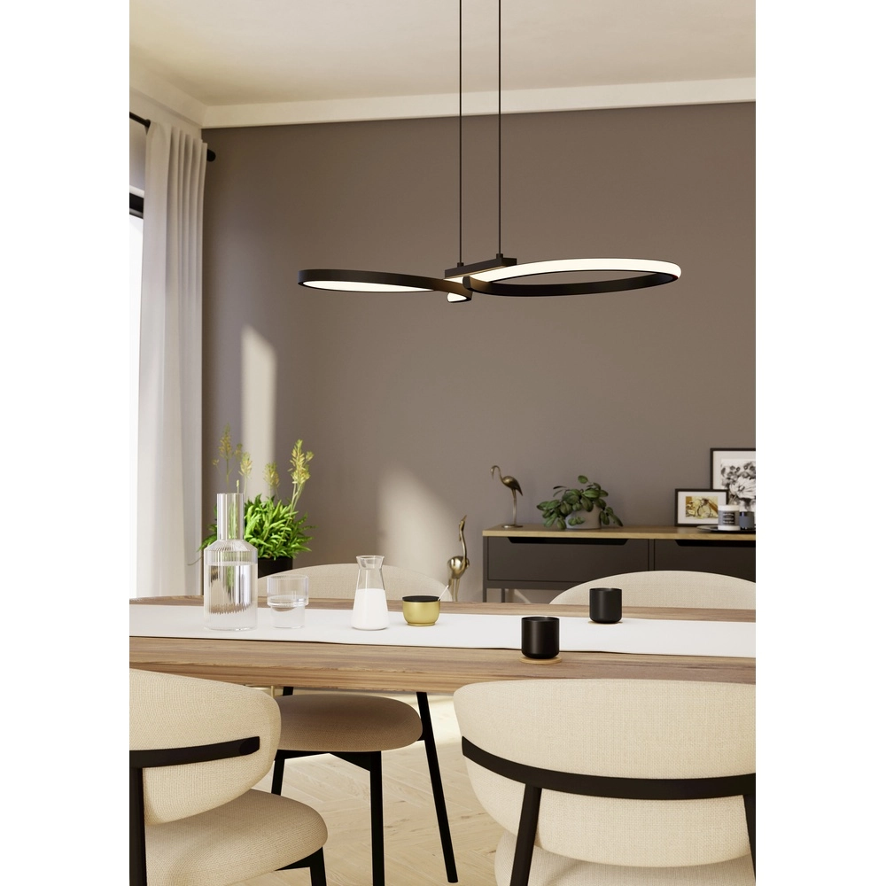 Lampe murale LED moderne Serpins 66cm - noir Eglo 9008606313662