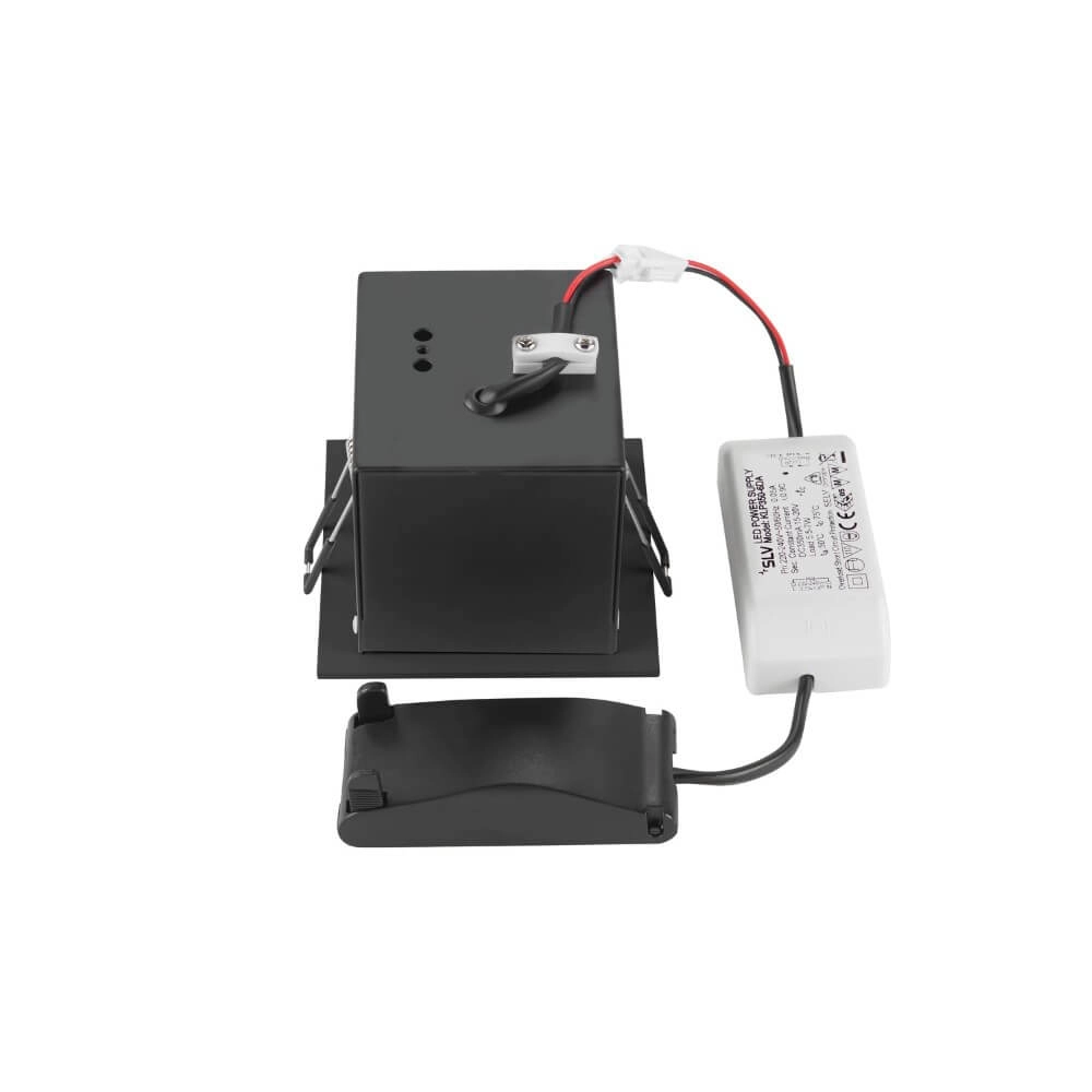 Spot LED encastrable carré Kadux Single 1x LED - noir - 3000K SLV 4024163279345
