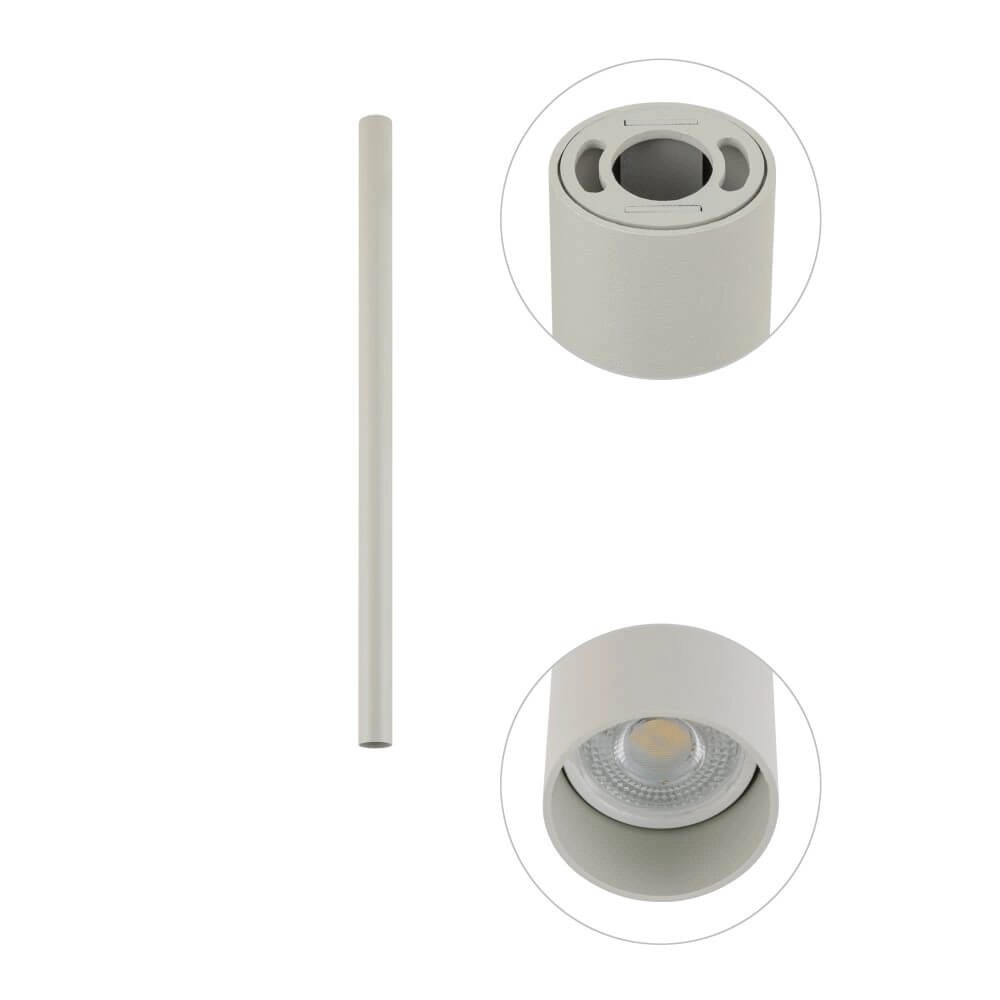 Spot long en saillie Fourty M 75cm - gris clair Lyora 5903139108867