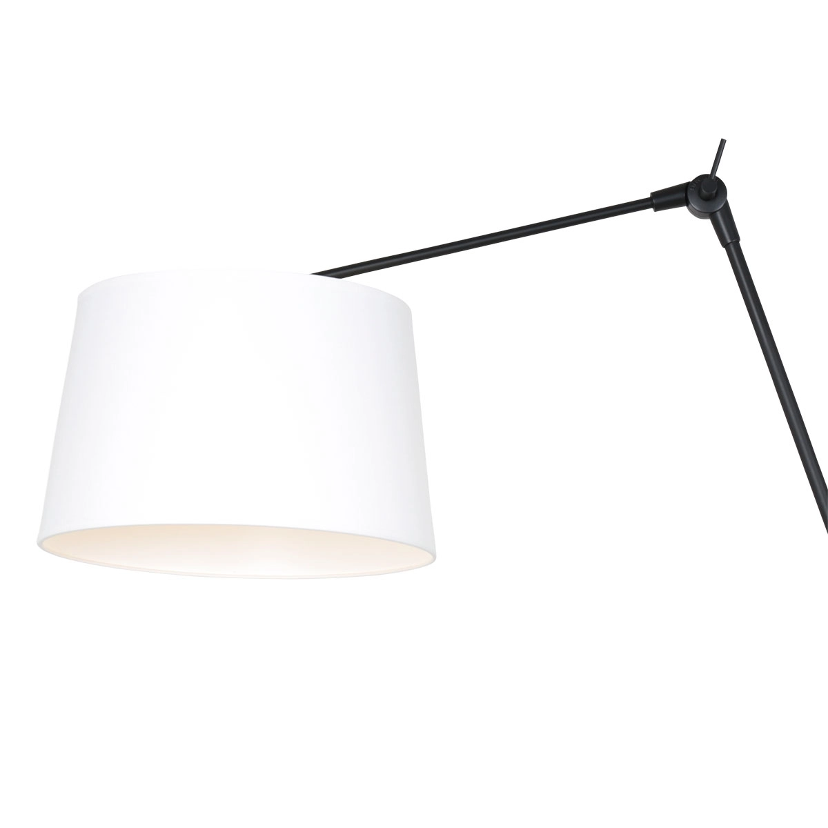 Lampe de table murale orientable Prestige Chic 50 cm uni blanc avec noir