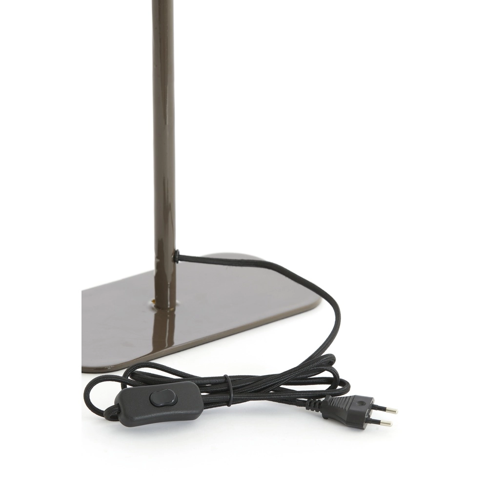 Lampe de chevet Elenie 25x13cm - brun foncé brillant Light & Living 8717807818876