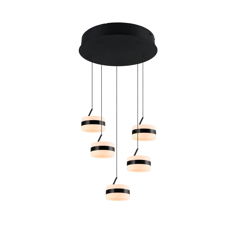 Suspension design Dios noir 5 lumières Trio 4017807657678