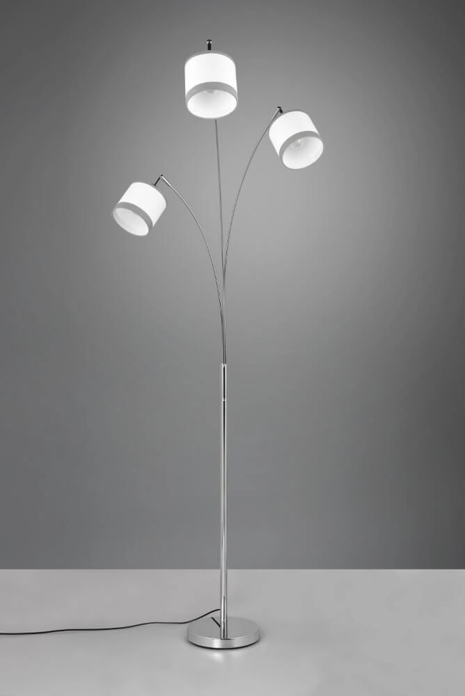 Lampe sur pied Davos blanc à 3 lumières Trio 4017807574296