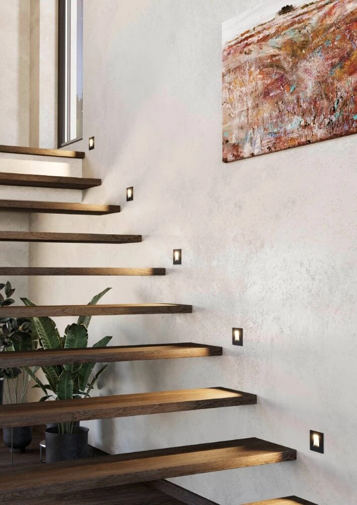 Éclairage d'escalier noir Mecinos Eglo 9002759996444