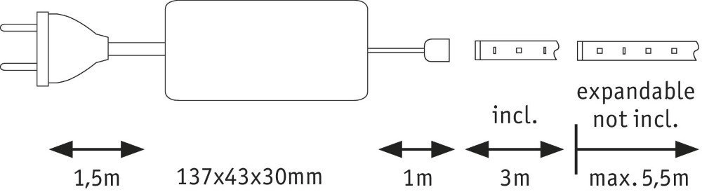 2700K MaxLED 500 3m set Paulmann 4000870706664