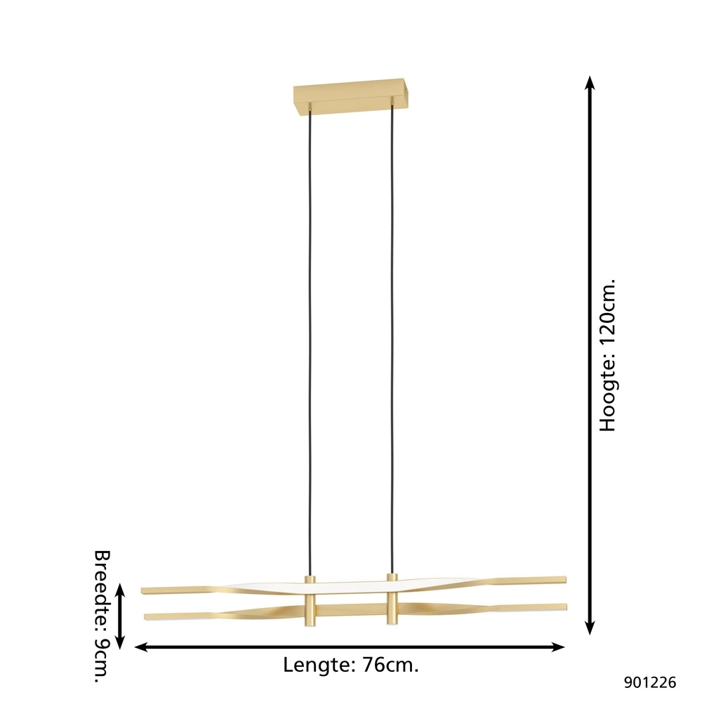 Lampe suspendue LED dorée et élégante Colmeal Eglo 9008606313648