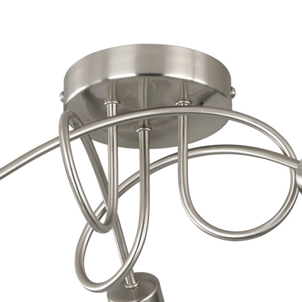 Spot de plafond Antibes Knot 3 lumières nickel mat Trio 4017807358292