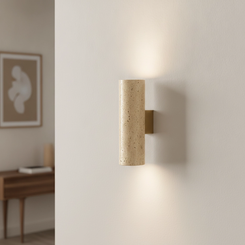 Lampe murale de conception Olvio Travertin brun sable