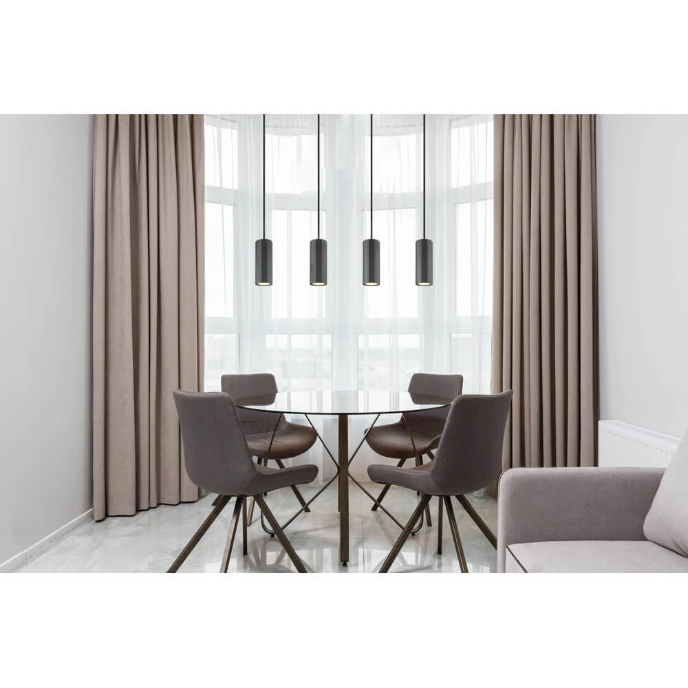 Suspension grise James 4 lumières Globo 9007371456871