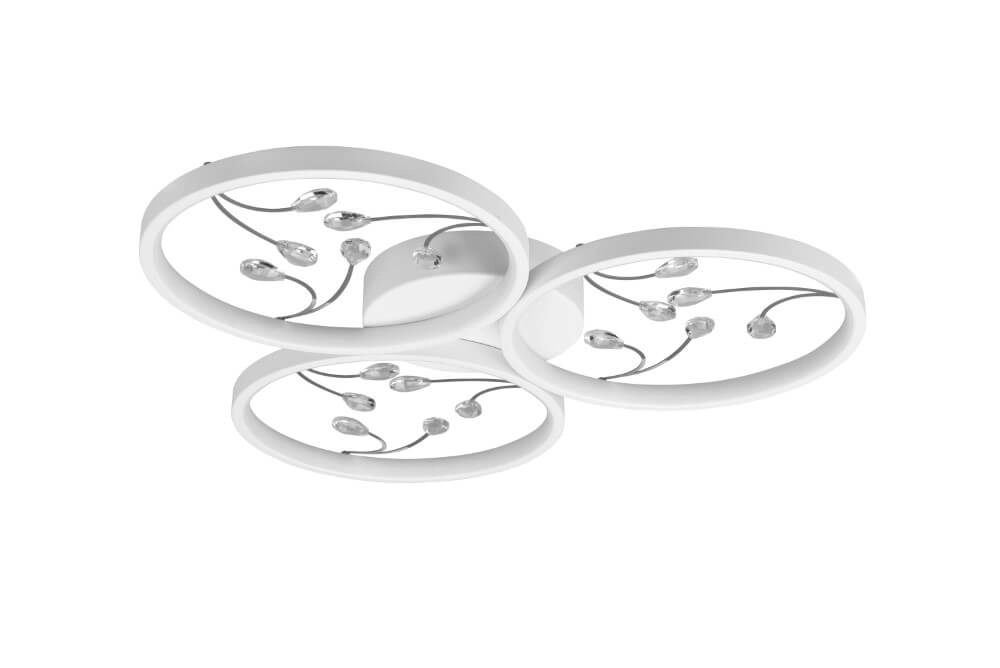 Plafonnier LED blanc Groovy 3 lumières Plafonnier LED blanc Groovy 3 lumières