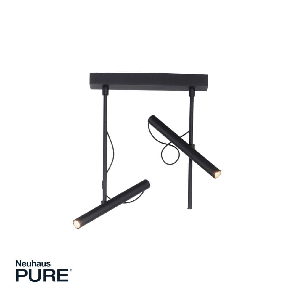 Plafonnier design Pure Tutua noir Paul Neuhaus 4012248365533