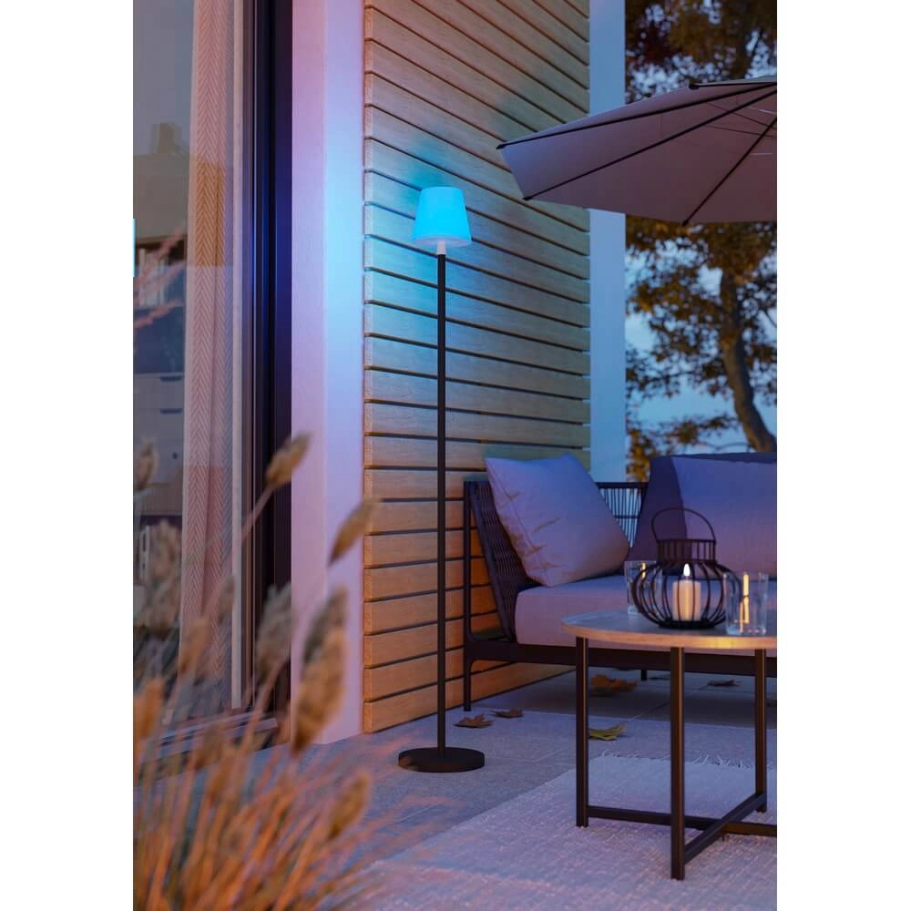 Lampe de terrasse design Montapalma Noir avec cône blanc Eglo 9002759758882