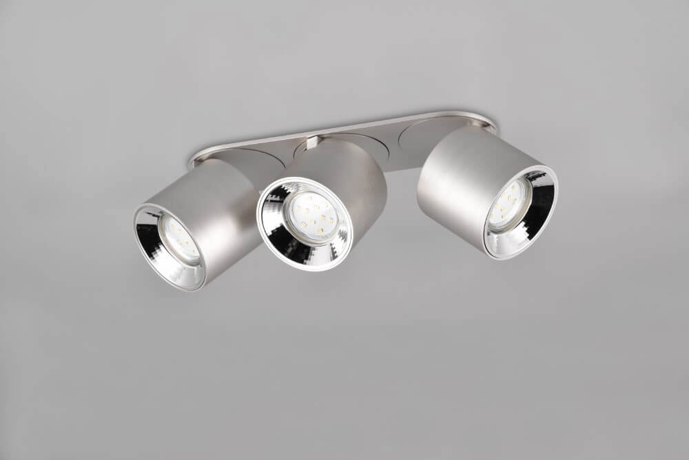 Plafonnier Guayana Nickel à 3 ampoules Trio 4017807574005