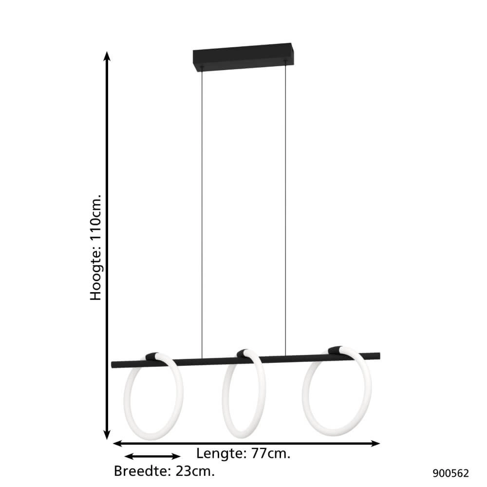 Lampe suspendue moderne Caranacoa 3 lumières Eglo 9008606244645