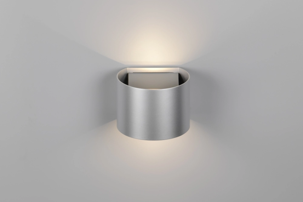 Applique murale rechargeable Genie gris argenté avec capteur