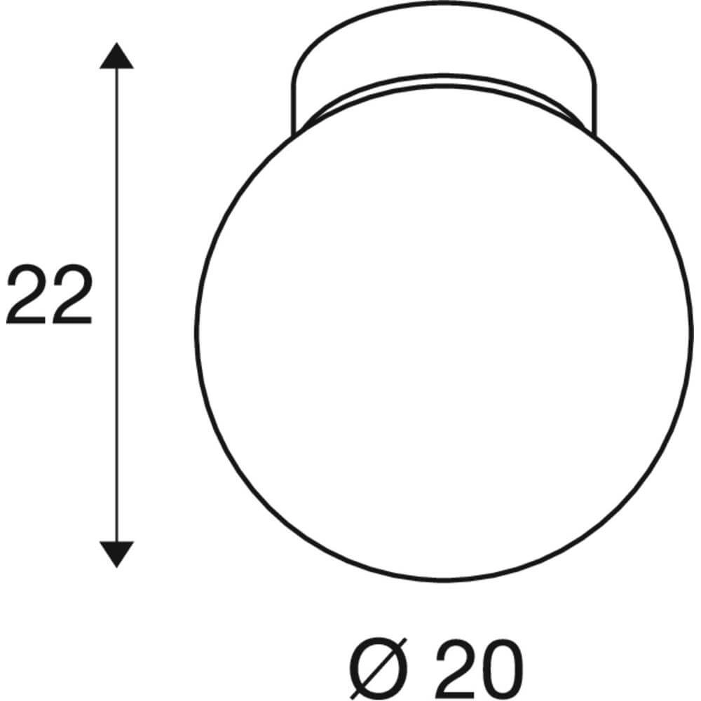 Plafonnier Sun 20 boule d’or Ø 20cm SLV 4024163292801