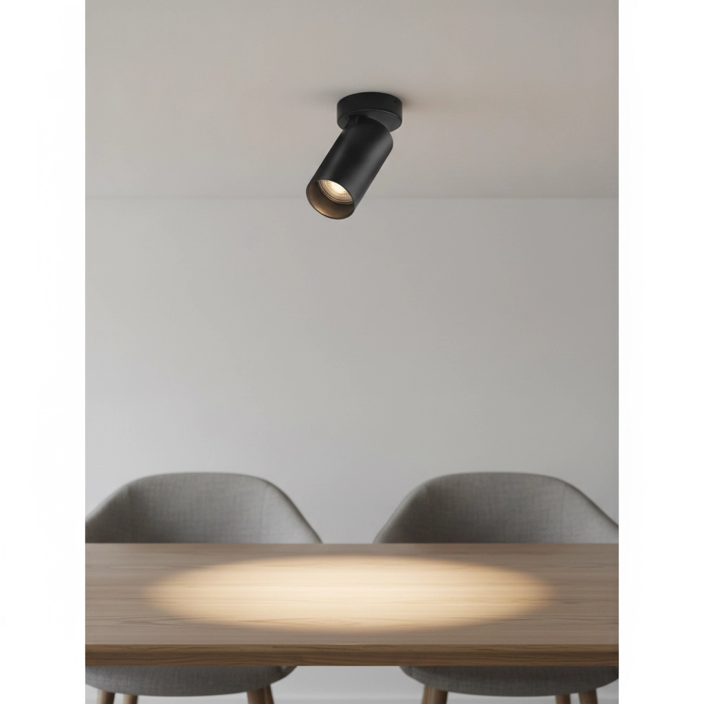 Spot de plafond Oso noir Ø 7cm