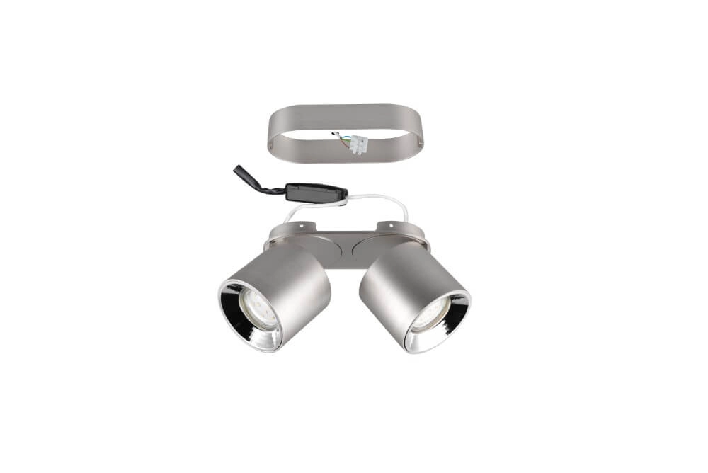 Plafonnier Guayana Nickel à 2 lumières Trio 4017807573978