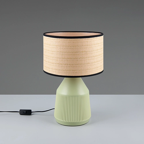 Lampe de table Formentera Ø 28cm vert Trio 4017807678130