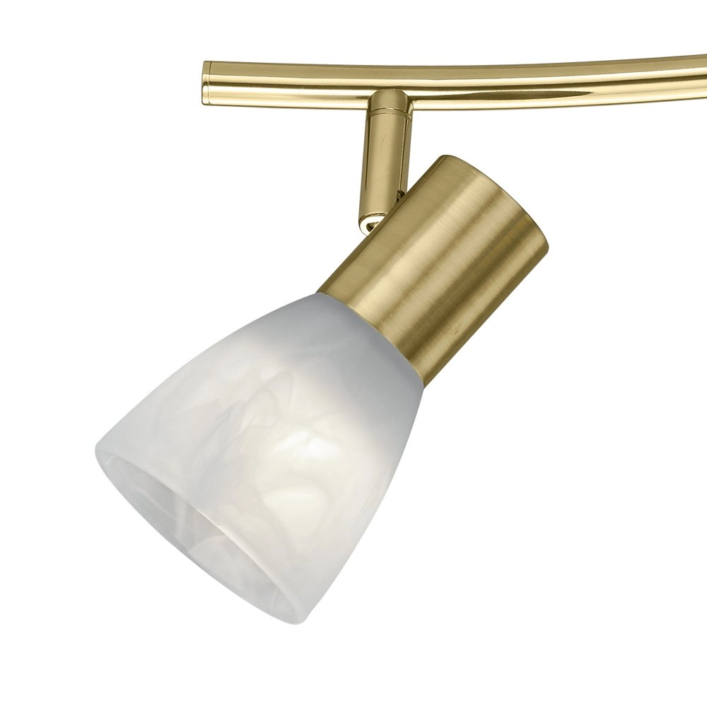 Spot de plafond LED Levisto 4 lumières laiton mat Trio 4017807281729