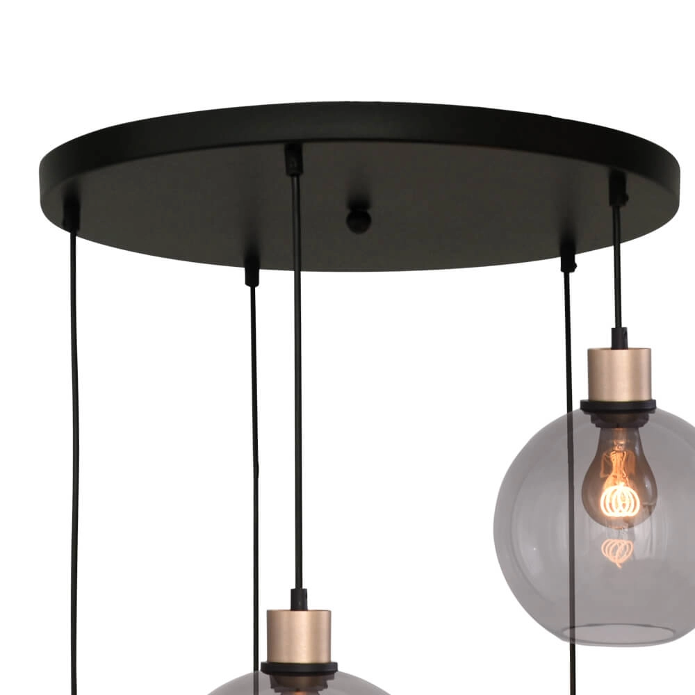 Lampe suspendue Vide Lazise or avec du noir Masterlight 8718121303116