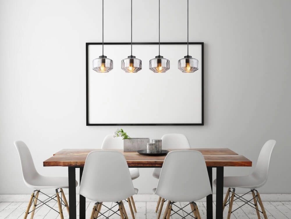 Lampe suspendue Christiana 4 lumières noir Globo 9007371444359