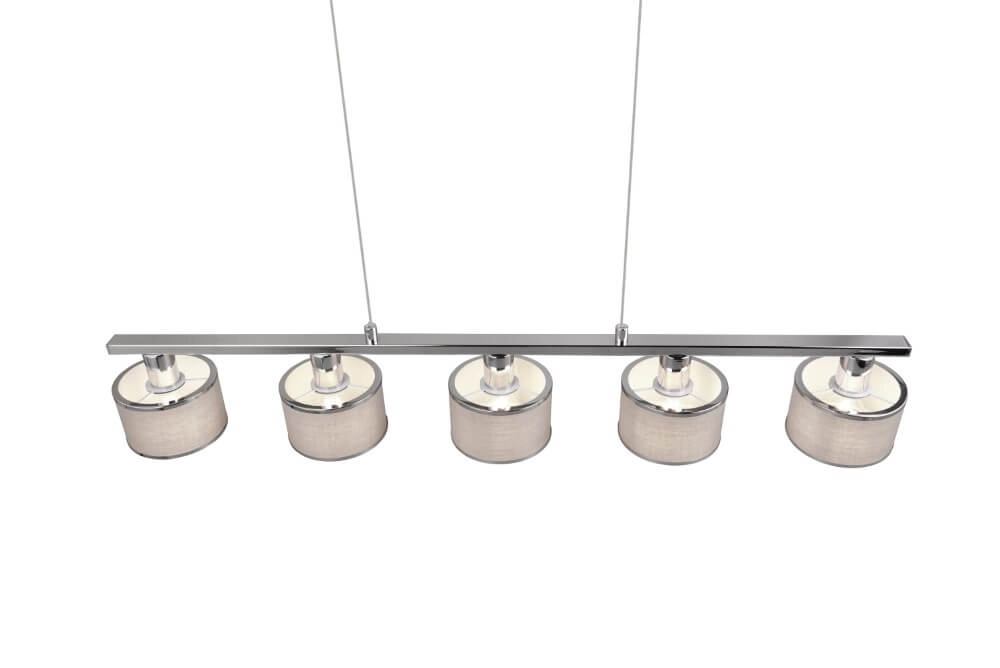 Lampe suspendue 5 lumières Kaprun droit 92cm Trio 4017807581157