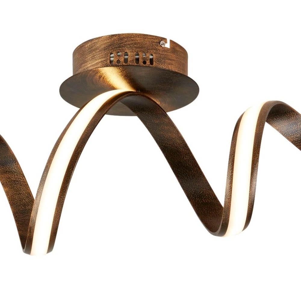 Plafonnier LED Ribbon marron antique Searchlight 5053423095509