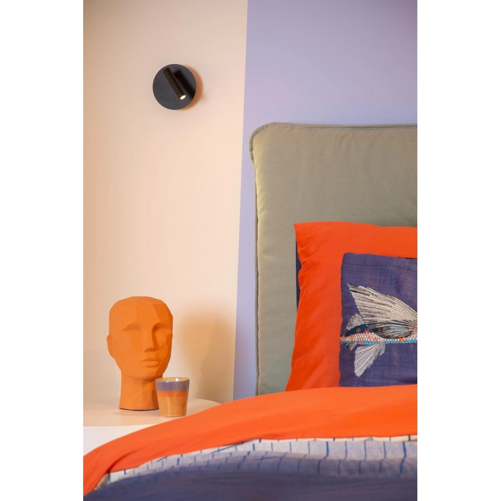 Lumière murale magnétique Jolijn Lampe de chevet noire rechargeable Lucide 5411212771353