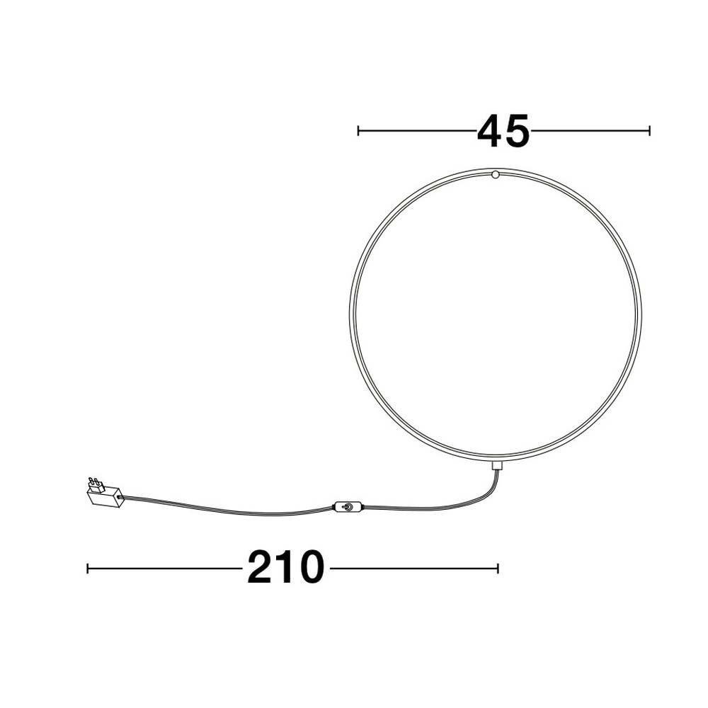Lampadaire Ring noir Ø 45cm Lyora 5212017428134