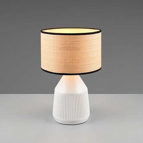 Lampe de table Formentera Ø 28cm blanc Trio 4017807680126