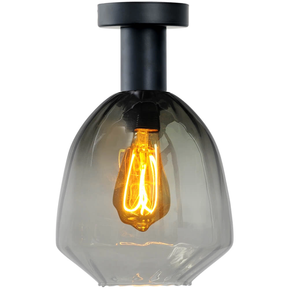 Plafonnier - Ø 20cm - Porto avec verre vert Nicolette