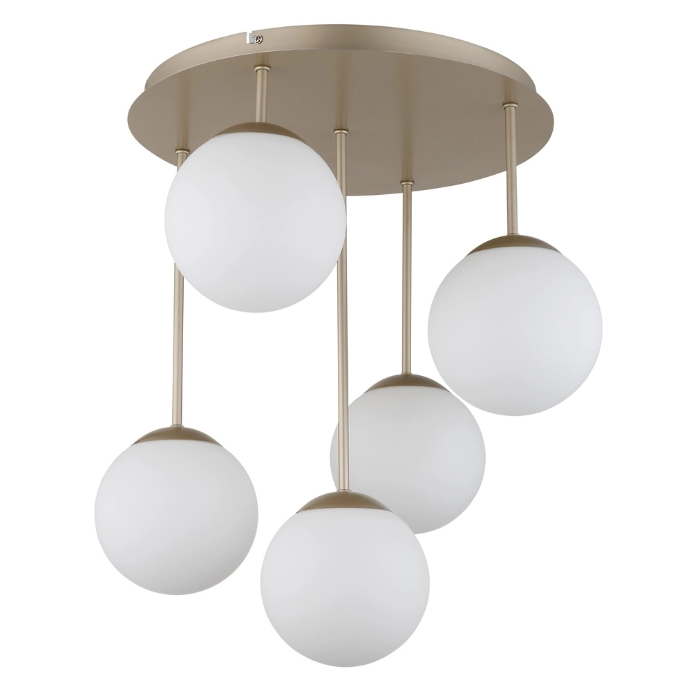 Lampe de plafond à 5 lumières Harmon Champagne Globo 9007371580545