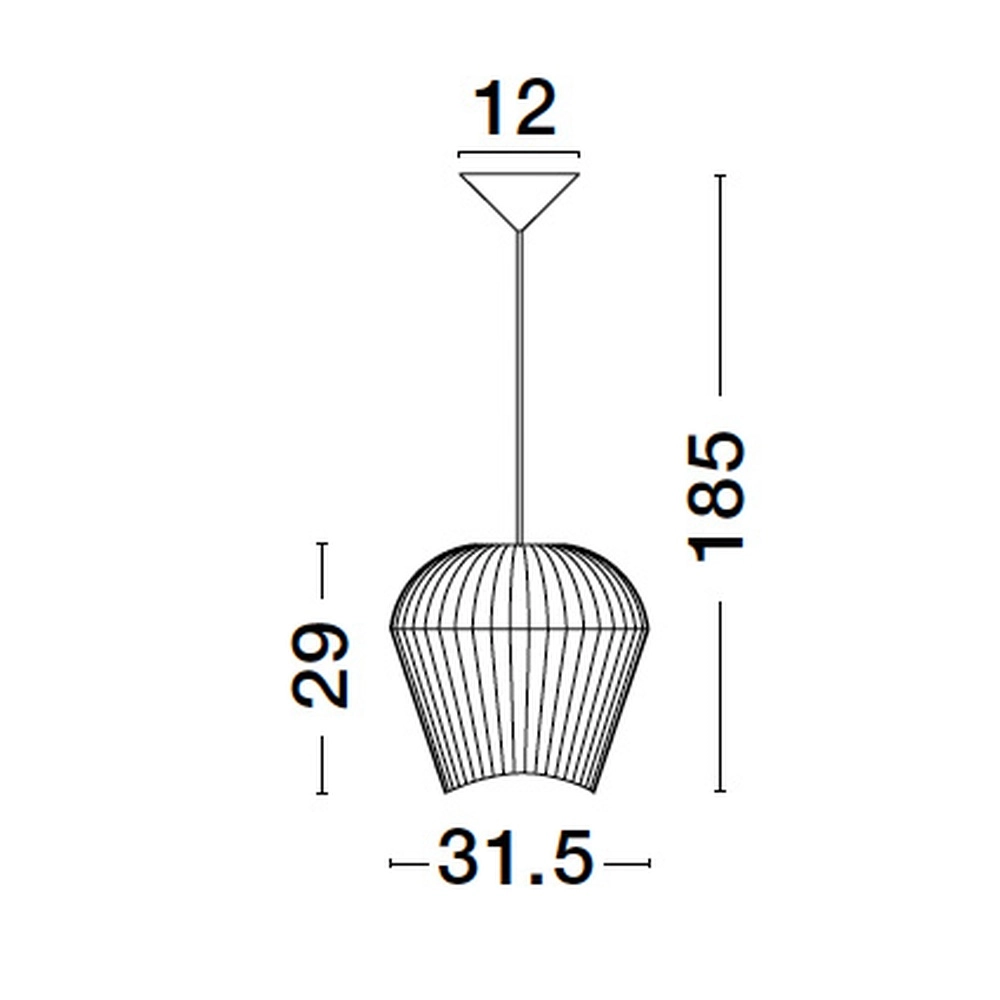 Suspension Bohème Bredo Ø 31,5 cm noir Lyora 5212017438911