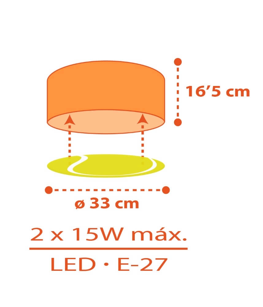 Plafonnier chambre d'enfant Tennis Dalber 8420406417561