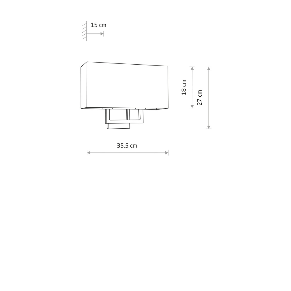 Lampe murale Hotel Mood Crème 35,5 cm Lyora 5903139117845