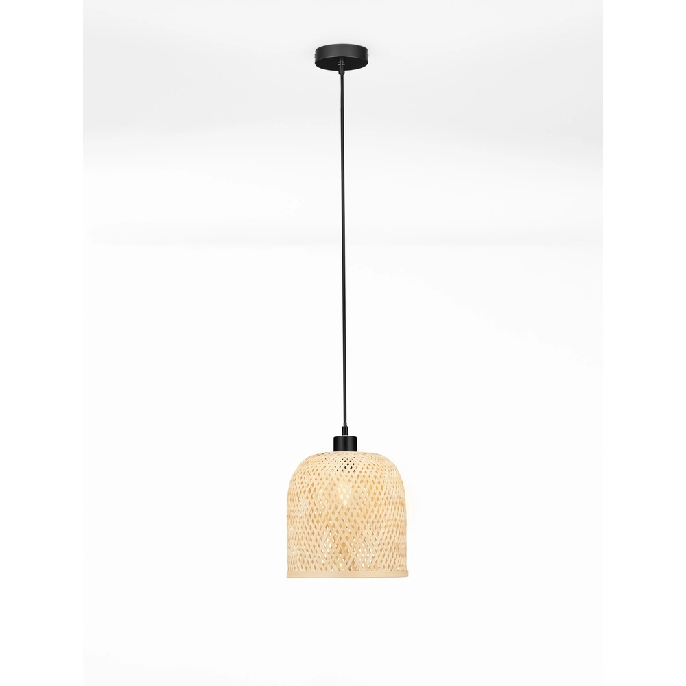 Suspension Intra noir avec capuchon en bambou Lyora 5212017454829