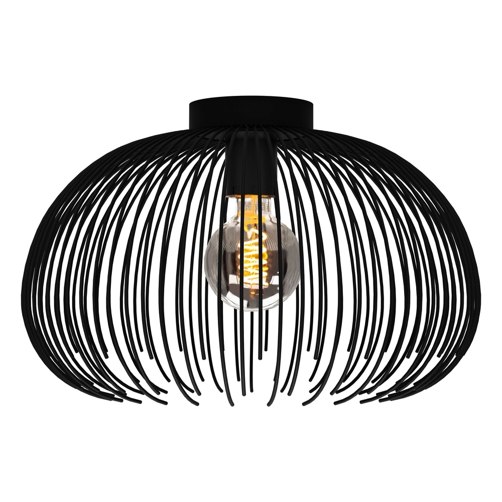 Lampe de plafond noire Alhabia Ø 38,5cm - 1x E27
