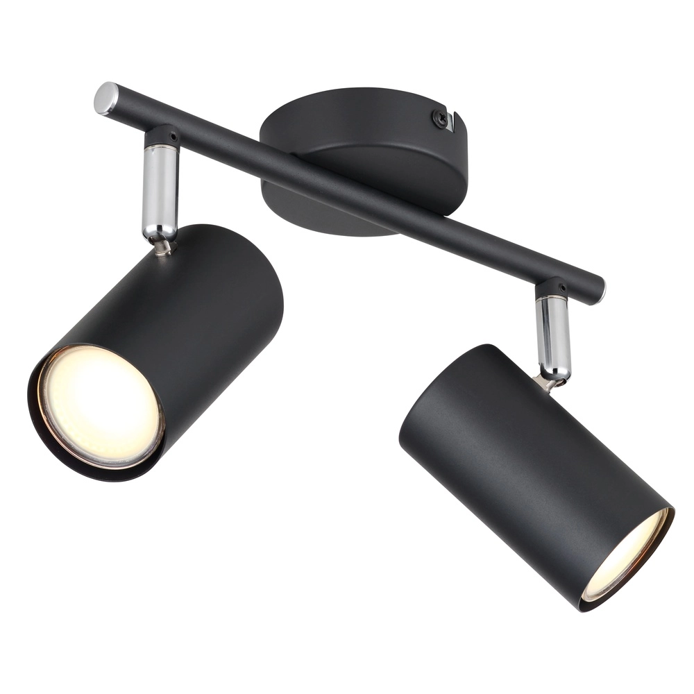 Lampe de plafond à deux lumières Allvi Noir