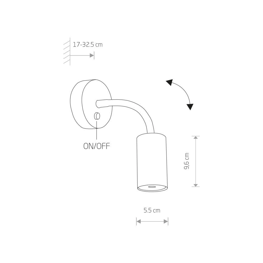 Spot mural flexible Eye Flex noir Lyora 5903139906890